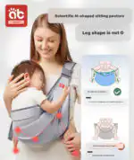 Sling Child Carrier Wrap / Multifunctional Baby Carrier Ring Sling - Image 11