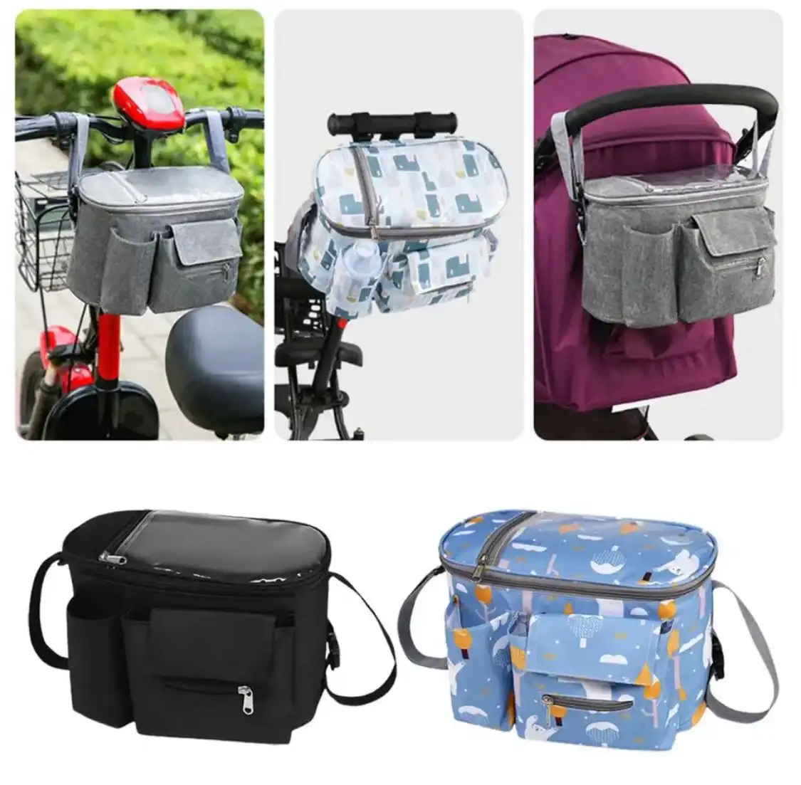 image_aeed5ec2-906d-4020-8595-d37b2f237f14 Stroller Organiser Baby Bag / Large Capacity Bottle Holder Waterproof Mummy Bag - Image 1
