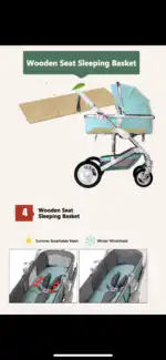 2 in 1 Boss Black Stroller Buggy and Reversible Bassinet - Image 16