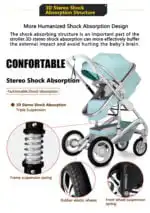 2 in 1 Boss Black Stroller Buggy and Reversible Bassinet - Image 6