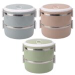 0.7L Insulated Stainless Steel Bento Box with Portable Hide-away Handle - 1,2 or 3 layer - Image 8