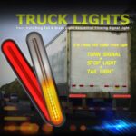 (2 PACK) 100 LED Truck/Trailer Rear Light Kit, 233mm Long, 12V-24V, Tail/Brake Red and Amber Sequential Turn Signal - Image 2