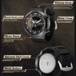 North Edge Hornet Adventure Watch, Hybrid Display, 50 Metres Waterproof, World Time, Speed - Image 3
