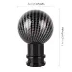 Carbon Fibre Texture Gear Shift Knob, Metal, Universal Fit - Image 3