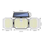 238 LED Solar Powered Motion Sensor Outdoor Light, 3 x Lighting Modes, Remote - Image 7