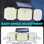 238 LED Solar Powered Motion Sensor Outdoor Light, 3 x Lighting Modes, Remote - Image 3
