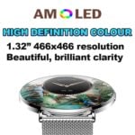 KM88 Womens Smart Watch, 1.32" AMOLED Display, AOD, Wireless Calls - Image 3