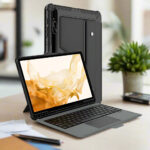 Samsung Galaxy Tab S8+/S7+/S7 FE Nillkin Bluetooth Detachable Touchpad Keyboard and Protective Cover, Camera Cover, Pen Slot