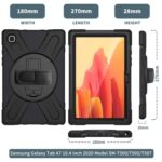 Samsung Galaxy Tab A7 10.4 Heavy Duty Tablet Cover with Rotating Stand,Hand Grip, Screen Protector - Image 4