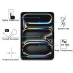 [2 Pack] Apple iPad Air 11 2024 Tempered Glass Screen Protector, Anti-Scratch - Image 3