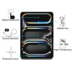 [2 Pack] Apple iPad Air 13 2024, Pro 13 2024 Tempered Glass Screen Protector, Anti-Scratch - Image 3
