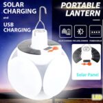 2400mAh Folding Solar Camping Light, 3 Light modes, Fold Out Hanging Design - Image 2