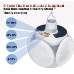 2400mAh Folding Solar Camping Light, 3 Light modes, Fold Out Hanging Design - Image 6