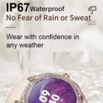 V66 Womens Smart Watch, Fitness Tracker, 1.28in AMOLED Display, Sports Modes, Music Control, Alarms, Notifications - Image 8