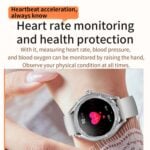 V66 Womens Smart Watch, Fitness Tracker, 1.28in AMOLED Display, Sports Modes, Music Control, Alarms, Notifications - Image 3