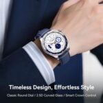 Joyroom JR-FC3 Smart Watch, 1.43" AMOLED Display, Blue Leather Strap - Image 2