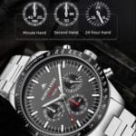NORTH EDGE LONGWINGS Solar Charging Sports Watch | 50M Water-Resistant | Men's Stainless Steel - Image 3