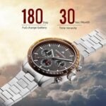 NORTH EDGE LONGWINGS Solar Charging Sports Watch | 50M Water-Resistant | Men's Stainless Steel - Image 4