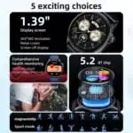 Yesido IO29 1.39" Smart Watch, Bluetooth Calling, Health/Sports Monitoring, Dual Straps - Image 2