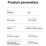 Yesido IO31 1.43" AMOLED Smart Watch, Bluetooth Calling, Health/Sports Monitoring - Image 10