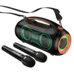 600W Bluetooth Party Speaker with 2 Wireless Microphones - Image 9