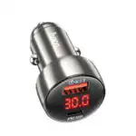 48W PD+QC Metallic Super Fast Car Charger w/ LED Display