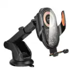 15W Wireless Charging Phone Holder for Windshield & Dashboard w/ Transparent Design - Image 4