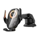 15W Wireless Charging Phone Holder for Windshield & Dashboard w/ Transparent Design